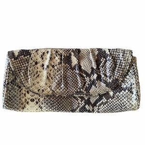 🖤VTG🖤Snakeskin Print Leather Clutch